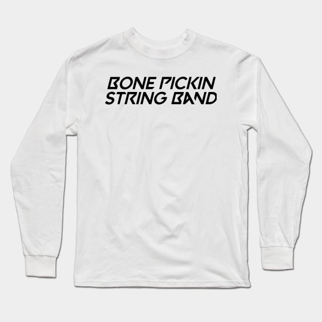 Bone pickin'string band Long Sleeve T-Shirt by Kimpoel meligi